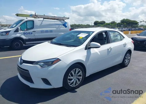 2015 Toyota Corolla Le from USA, damaged, VIN 2T1BURHE1FC277823